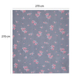 Floral Blossom Polyester King Bedsheet with Pillow Covers- Multicolor