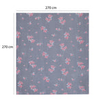 Floral Blossom Polyester King Bedsheet with Pillow Covers- Multicolor