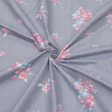 Floral Blossom Polyester King Bedsheet with Pillow Covers- Multicolor