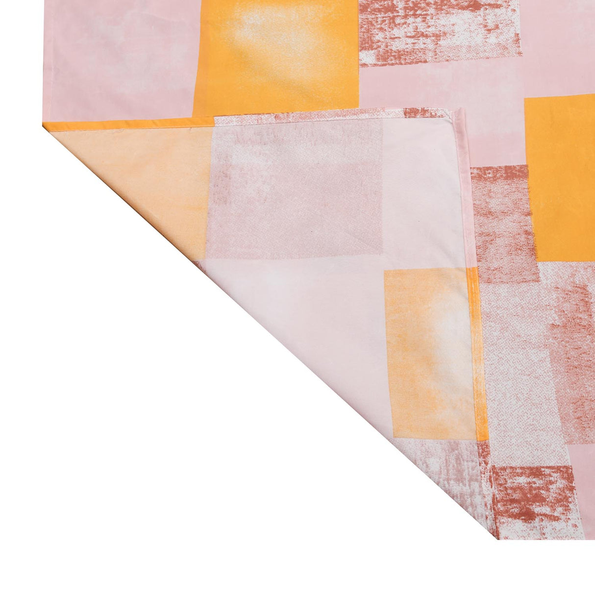 Checkered Pattern Polyester King Bedsheet with Pillow Covers- Multicolor