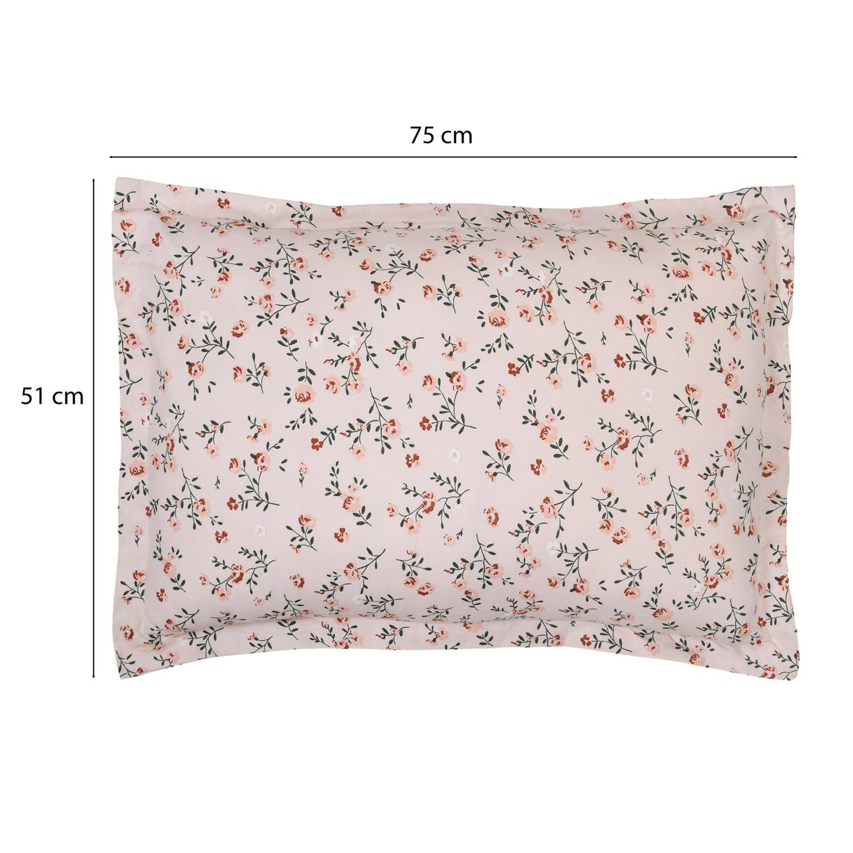 Floral Polyester Queen Bedsheet with Pillow Covers- Multicolor