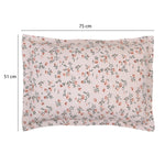 Floral Polyester Queen Bedsheet with Pillow Covers- Multicolor