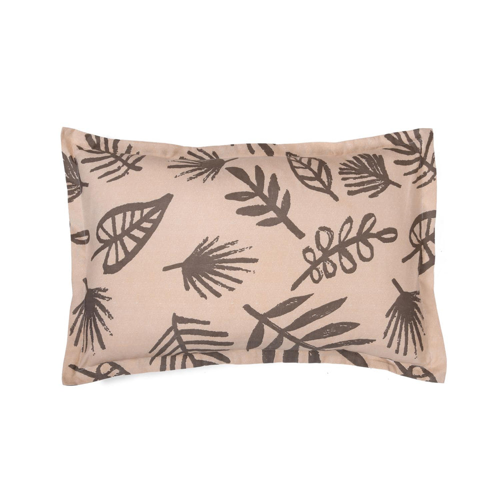 Leaves Pattern Polyester King Bedsheet with Pillow Covers- Multicolor