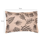 Leaves Pattern Polyester King Bedsheet with Pillow Covers- Multicolor