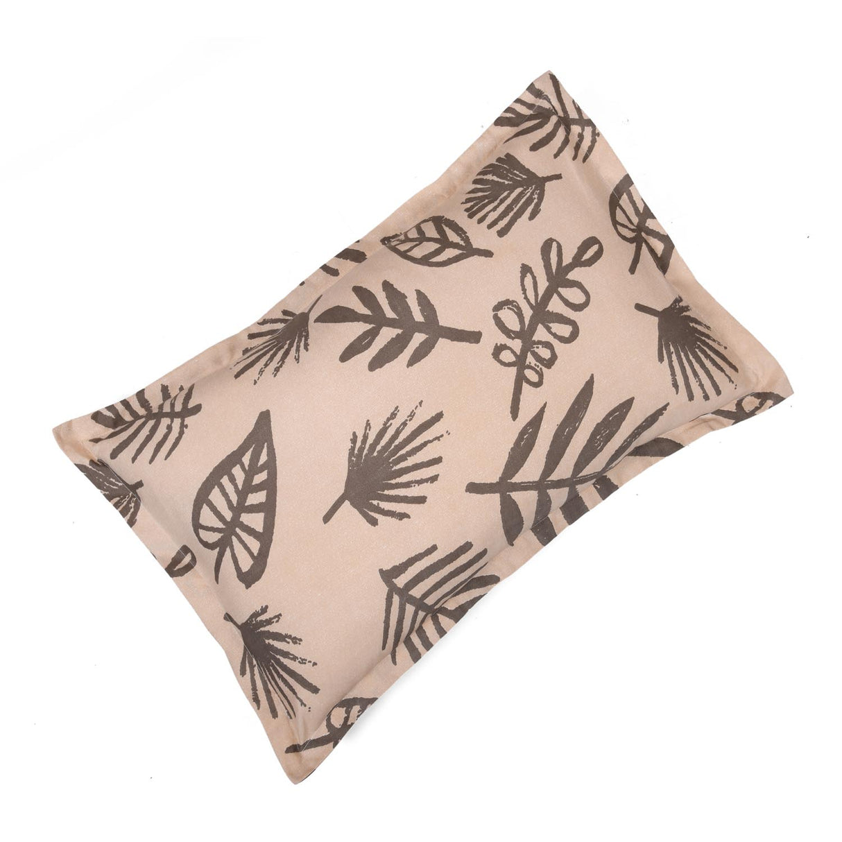 Leaves Pattern Polyester King Bedsheet with Pillow Covers- Multicolor