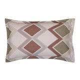 Diamond Pattern Polyester King Bedsheet with Pillow Covers- Multicolor