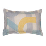 Geometric Arch Polyester Single Bedsheet with Pillow Cover- Multicolor