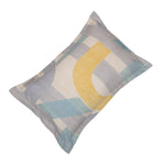 Geometric Arch Polyester Queen Bedsheet with Pillow Covers- Multicolor