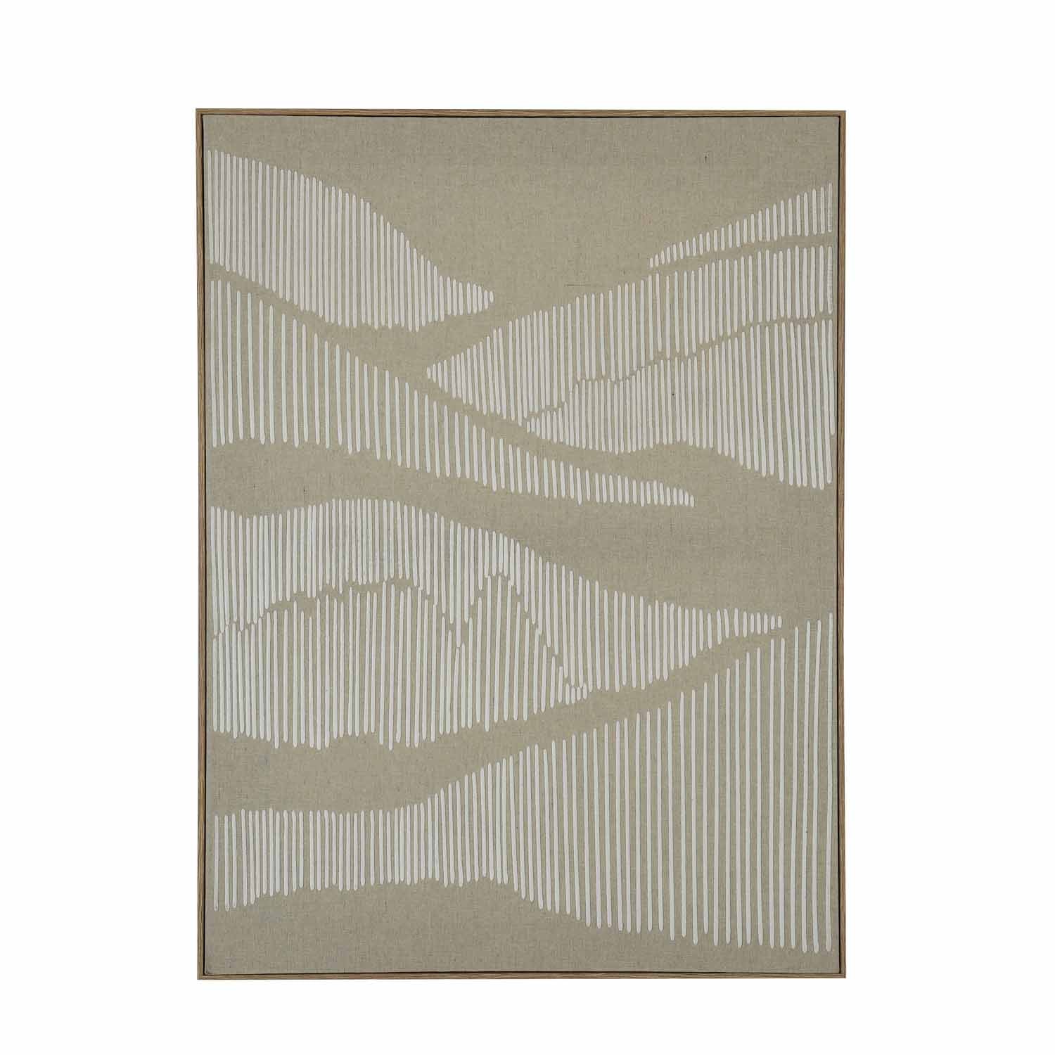 Abstract Waves Canvas Wall Painting- White