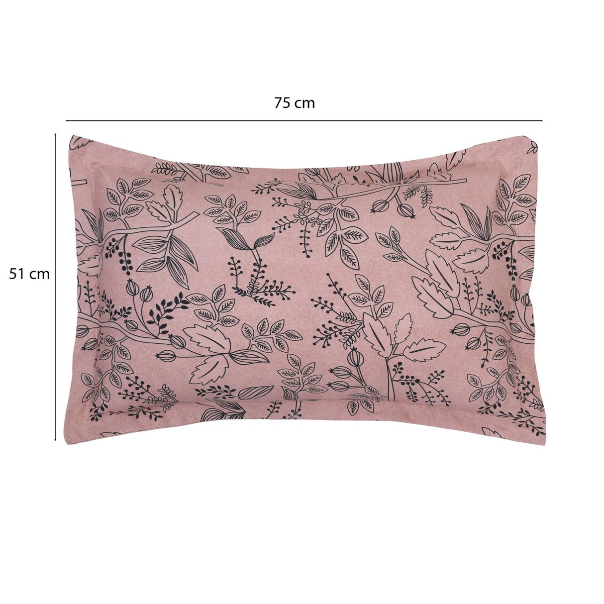 Petal Haze Polyester Queen Bedsheet with Pillow Covers- Multicolor