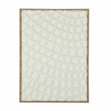 Waffle Curve Canvas Wall Painting- White