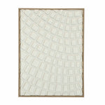Waffle Curve Canvas Wall Painting- White