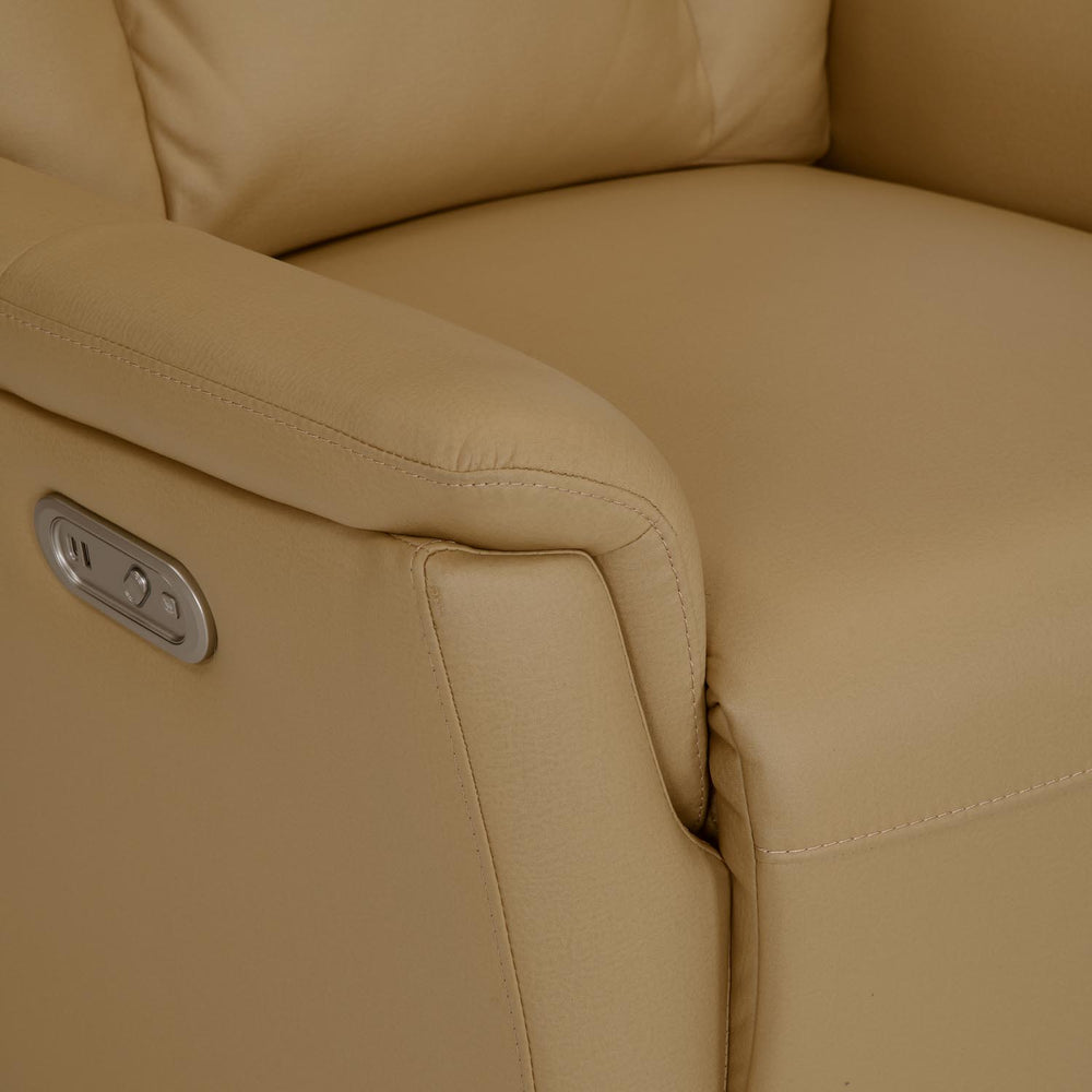 Credal 1 Seater Electric Rocker Recliner Sofa- Mustard