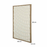 Waffle Curve Canvas Wall Painting- White