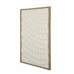 Waffle Curve Canvas Wall Painting- White