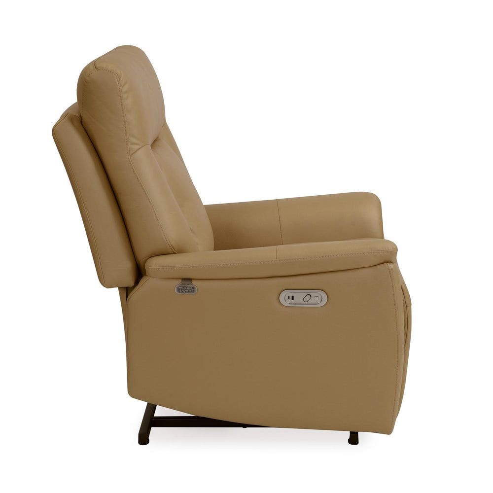Credal 1 Seater Electric Rocker Recliner Sofa- Mustard