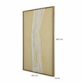 Cloth Art Canvas Wall Painting- Cream and White