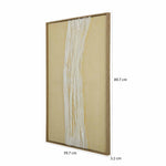 Cloth Art Canvas Wall Painting- Cream and White