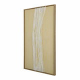Cloth Art Canvas Wall Painting- Cream and White