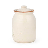 Multipurpose Stoneware Condiment Small Jar- Cream