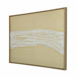 Cloth Art Canvas Wall Painting- Cream and White