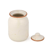 Multipurpose Stoneware Condiment Small Jar- Cream