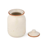 Multipurpose Stoneware Condiment Small Jar- Cream
