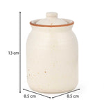 Multipurpose Stoneware Condiment Small Jar- Cream