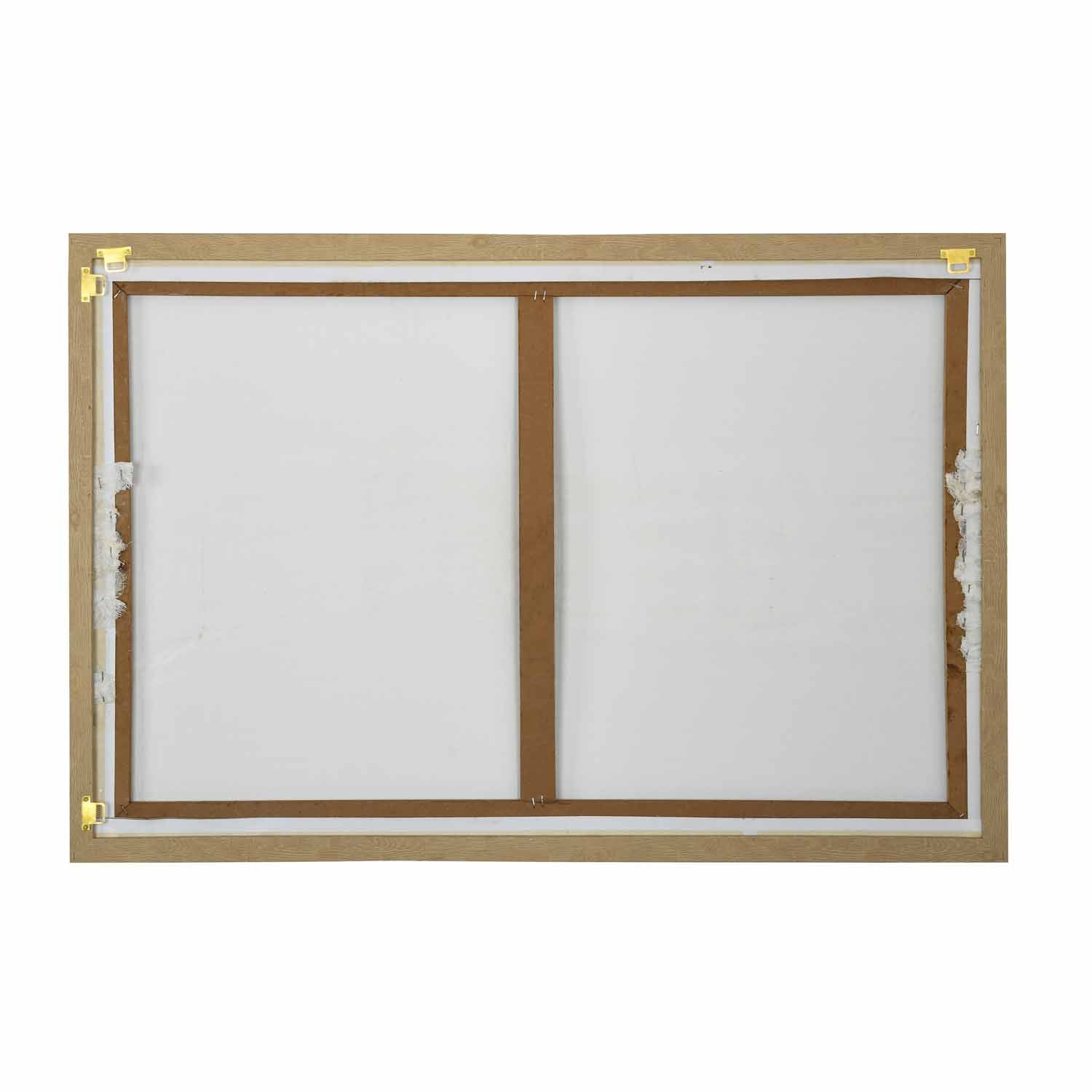 Cloth Art Canvas Wall Painting- Cream and White