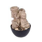 Baby Monk Decorative Water Fountain with LED Light (Sand)
