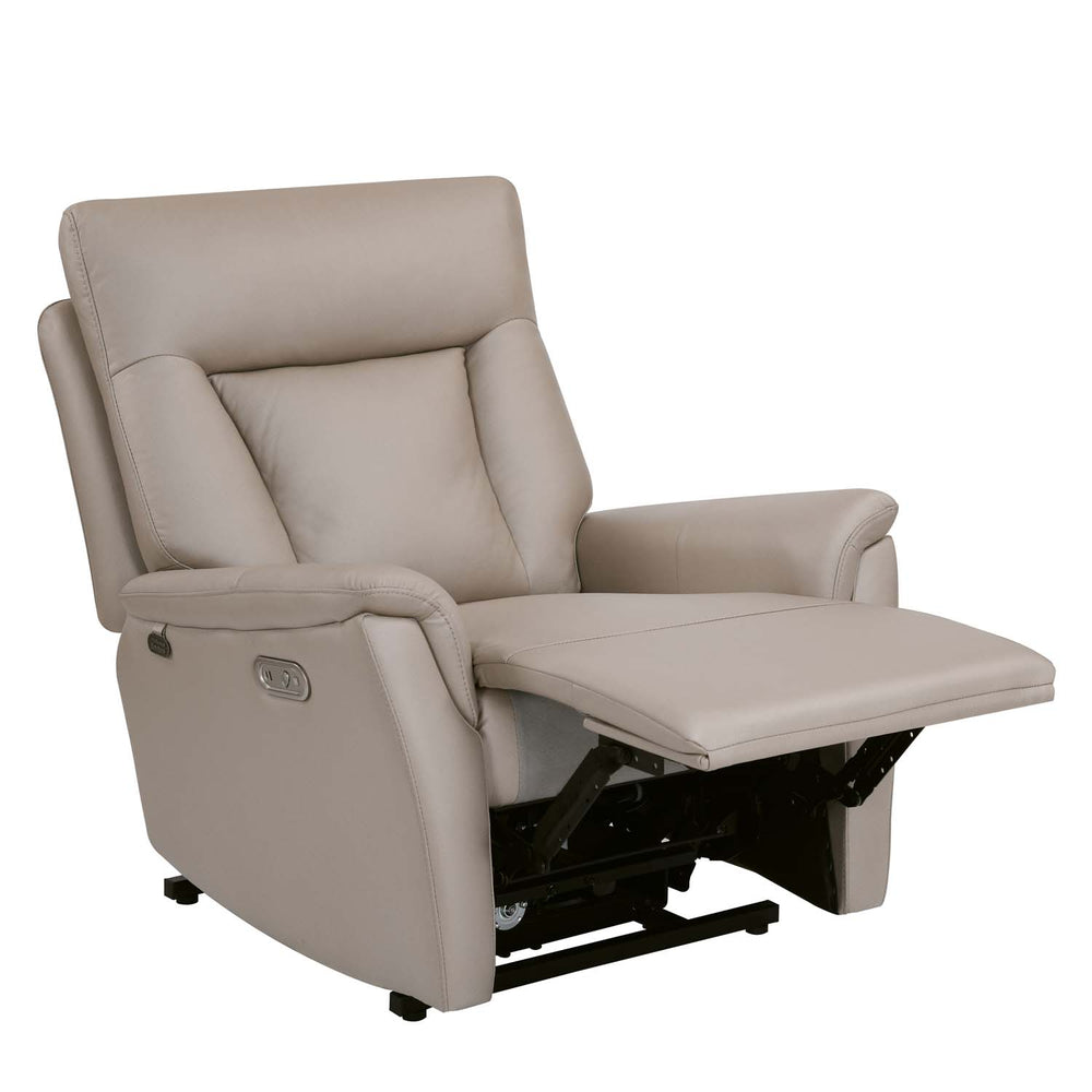 Credal 1 Seater Electric Rocker Recliner Sofa- Mocha