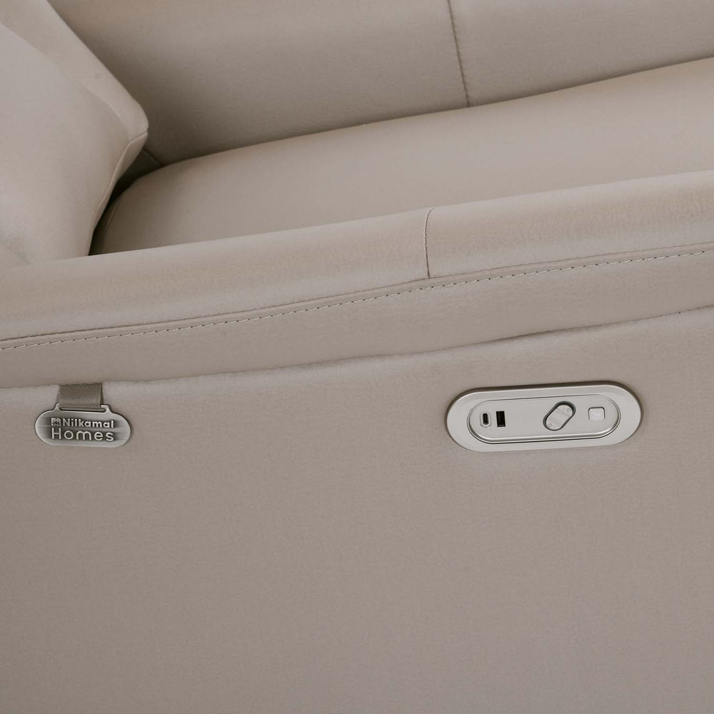 Credal 1 Seater Electric Rocker Recliner Sofa- Mocha