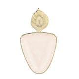 Peacock Feather Serving Platter Small- Off-white and Gold