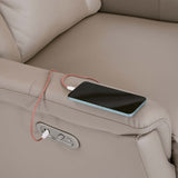 Credal 1 Seater Electric Rocker Recliner Sofa- Mocha