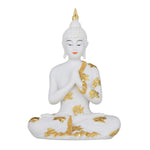 Decorative Buddha Resin Showpiece-White and Gold
