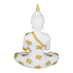 Decorative Buddha Resin Showpiece-White and Gold