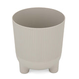 Recycled Mini Fluting Planter 15cm- Beige