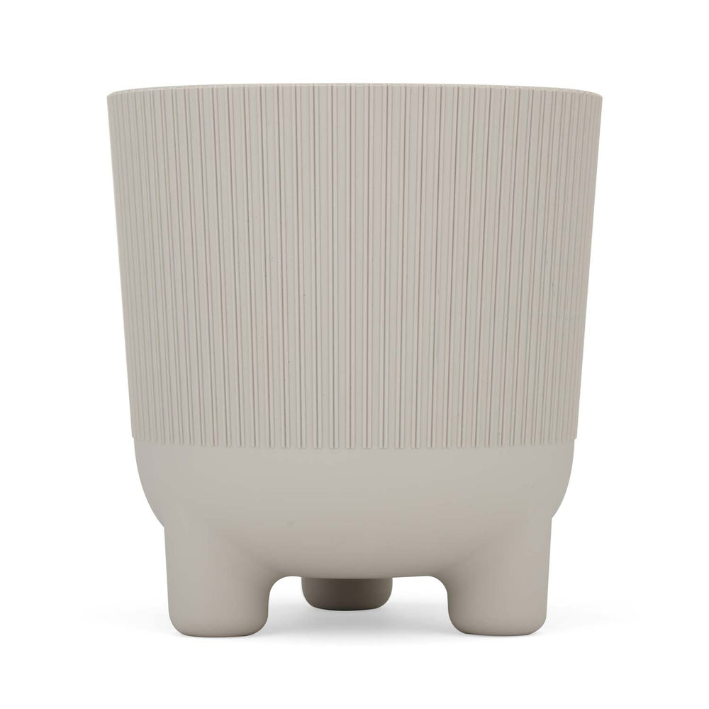 Recycled Mini Fluting Planter 19cm- Beige