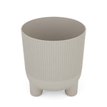 Recycled Mini Fluting Planter 19cm- Beige