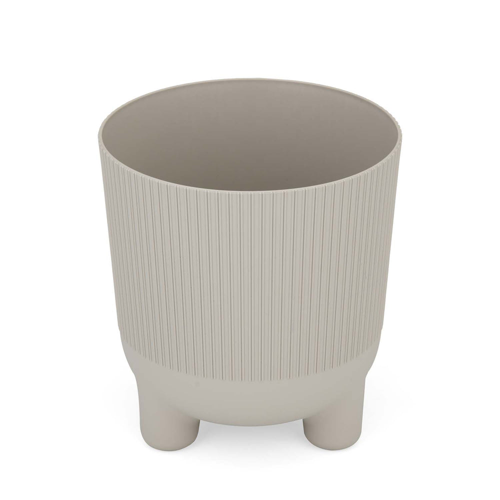 Recycled Mini Fluting Planter 19cm- Beige