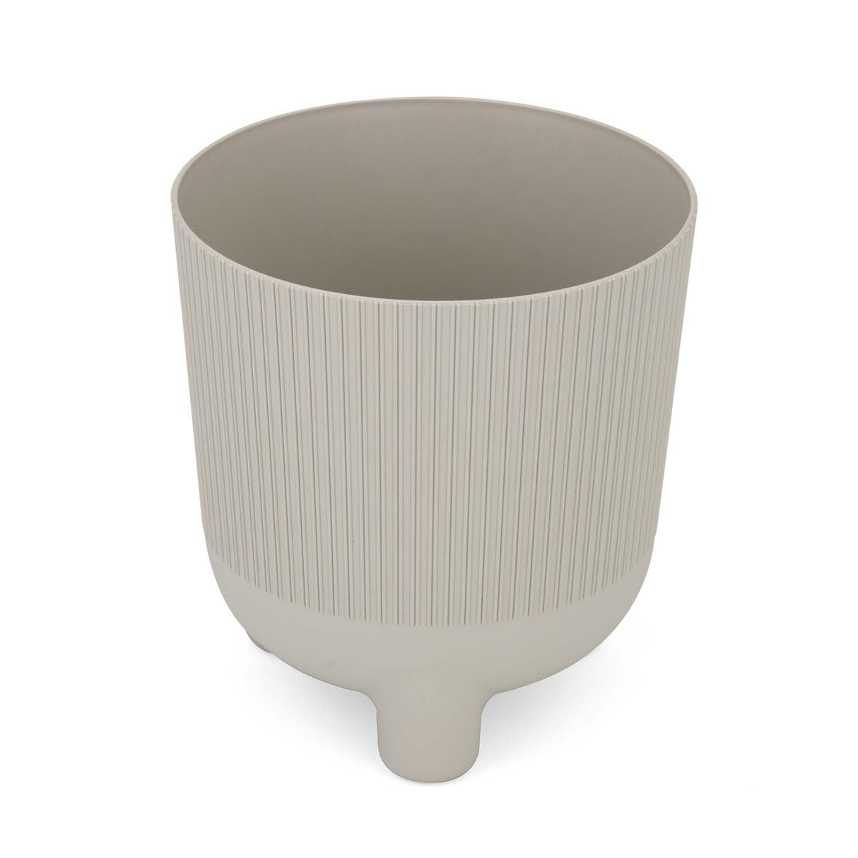 Recycled Mini Fluting Planter 19cm- Beige