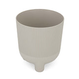 Recycled Mini Fluting Planter 19cm- Beige