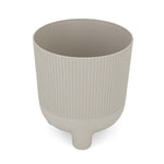 Recycled Mini Fluting Planter 19cm- Beige