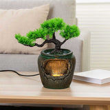 Bonsai Tree Water Fountain- Green and Brown