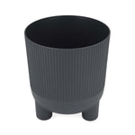 Recycled Mini Fluting Planter 19cm- Grey