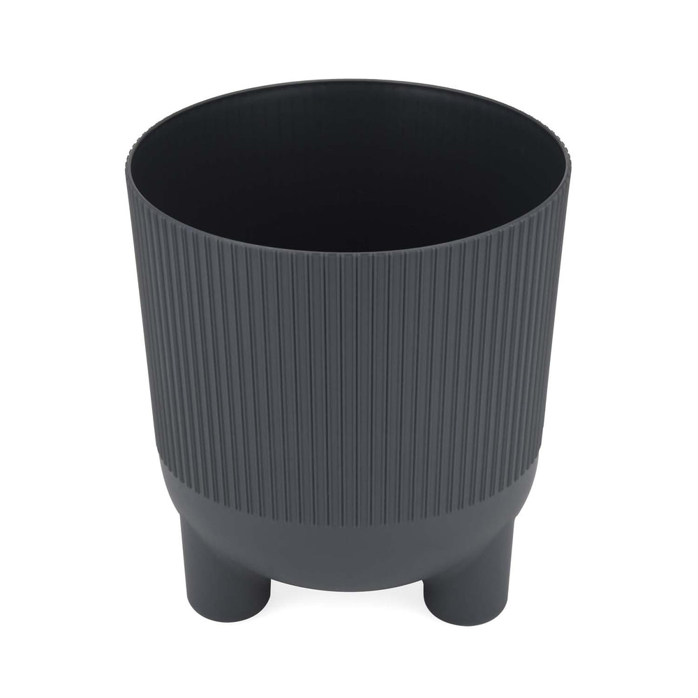Recycled Mini Fluting Planter 19cm- Grey