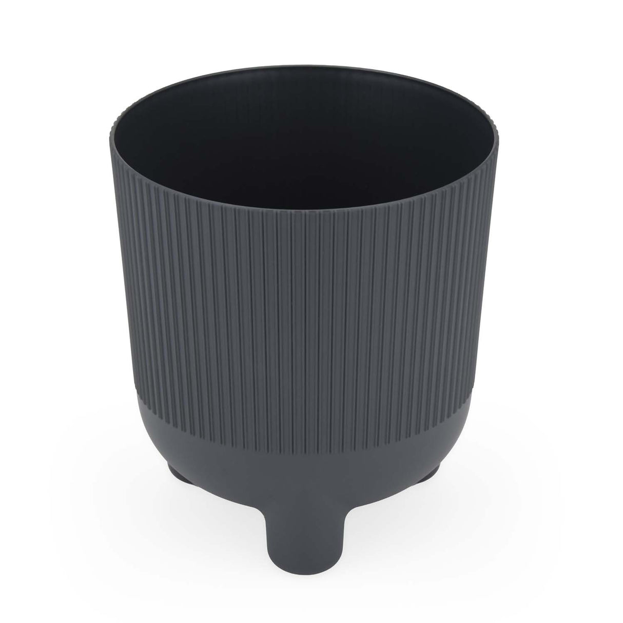 Recycled Mini Fluting Planter 19cm- Grey