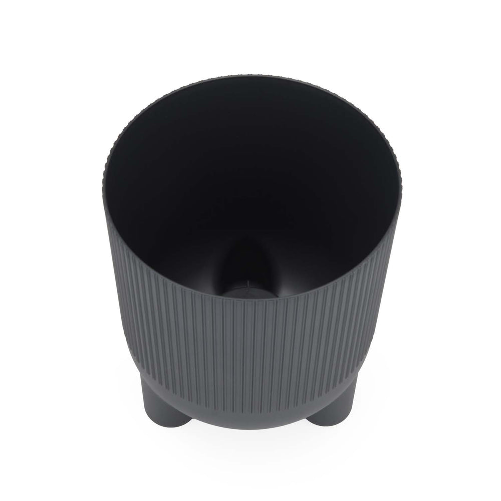 Recycled Mini Fluting Planter 19cm- Grey