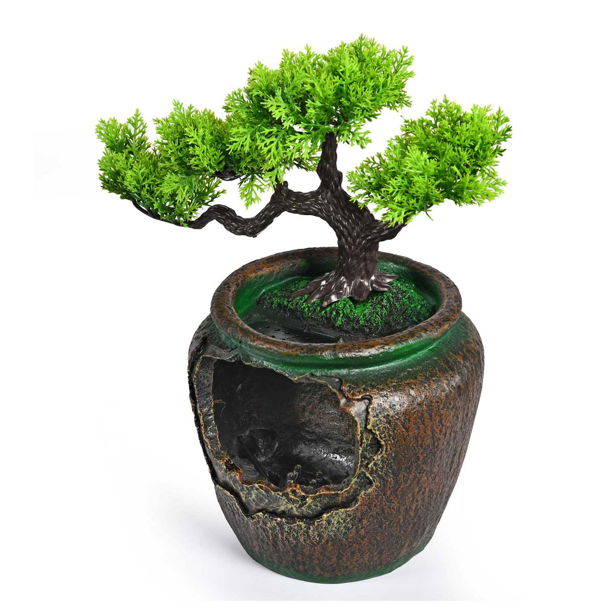 Bonsai Tree Water Fountain- Green and Brown