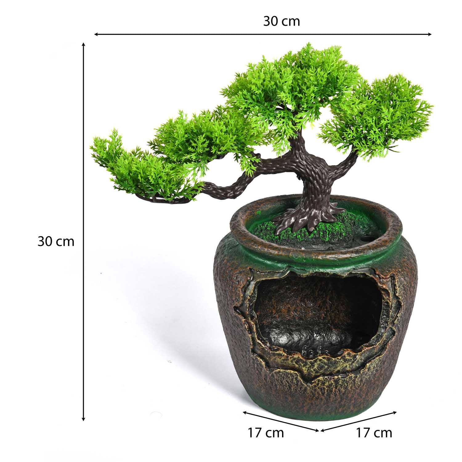 Bonsai Tree Water Fountain- Green and Brown